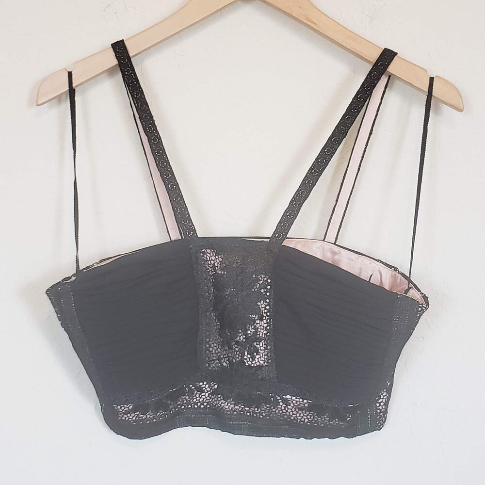 Free People‎ Bella Lace Accent Crop Top Women's 8